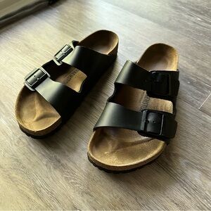 Birkenstock Arizona Black Birko-Flor Sandals (Unisex) Men 8-8.5 or Women 10-10.5